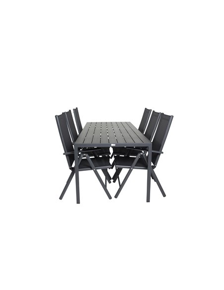 Matgrupp Break med Break matstolar, 205 × 90 cm