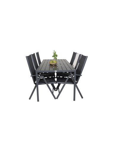 Matgrupp Break med Break matstolar, 205 × 90 cm
