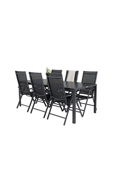 Matgrupp Break med Break matstolar, 205 × 90 cm