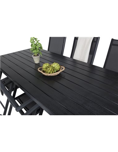 Matgrupp Break med Break matstolar, 205 × 90 cm