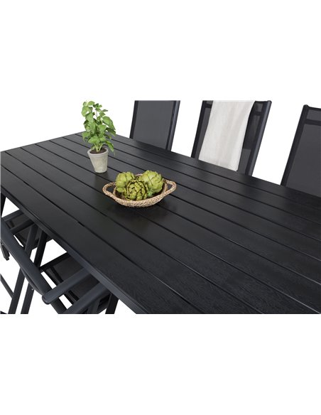 Matgrupp Break med Break matstolar, 205 × 90 cm