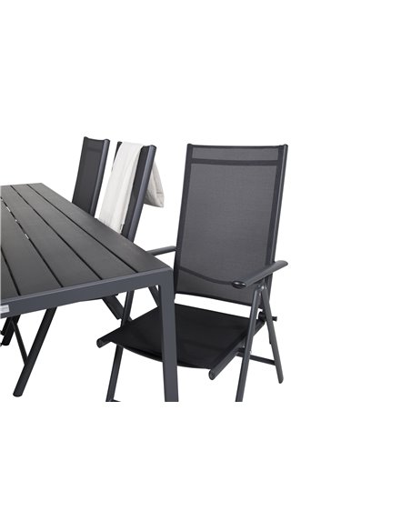 Matgrupp Break med Break matstolar, 205 × 90 cm