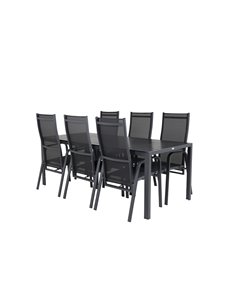 Matgrupp Break med Copacabana matstolar, 205 × 90 cm 2
