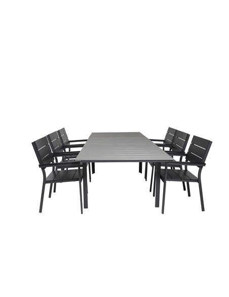 Matgrupp Levels med Levels matstolar, 160 × 100 cm
