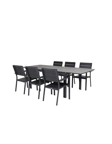 Matgrupp Levels med Levels matstolar, 160 × 100 cm