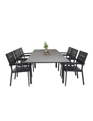 Matgrupp Levels med Levels matstolar, 160 × 100 cm