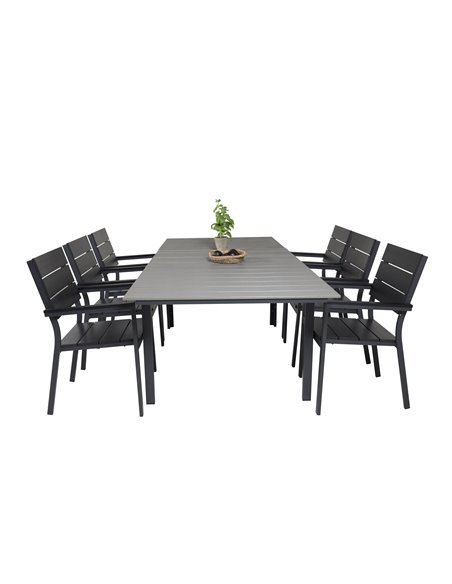 Matgrupp Levels med Levels matstolar, 160 × 100 cm