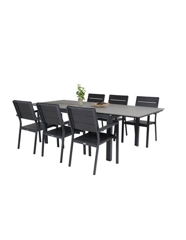 Matgrupp Levels med Levels matstolar, 160 × 100 cm