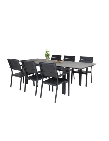 Matgrupp Levels med Levels matstolar, 160 × 100 cm