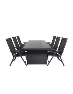 Matgrupp Padova med Break matstolar, 200 × 100 cm