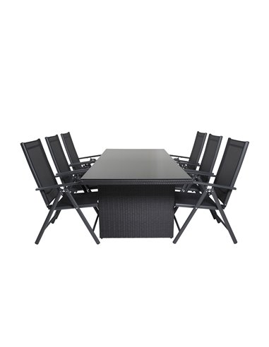 Matgrupp Padova med Break matstolar, 200 × 100 cm