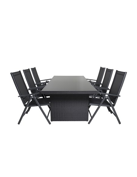 Matgrupp Padova med Break matstolar, 200 × 100 cm