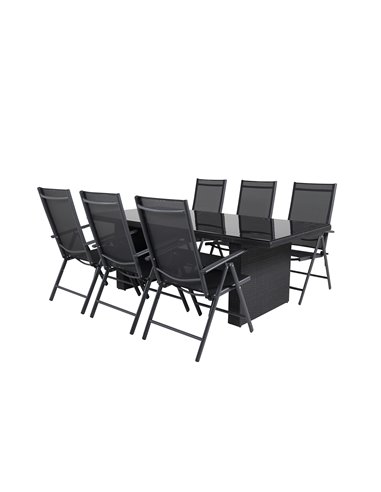 Matgrupp Padova med Break matstolar, 200 × 100 cm