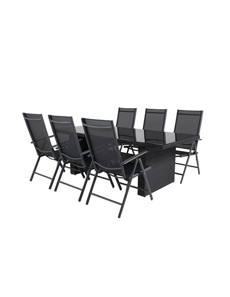 Matgrupp Padova med Break matstolar, 200 × 100 cm