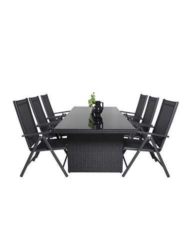 Matgrupp Padova med Break matstolar, 200 × 100 cm