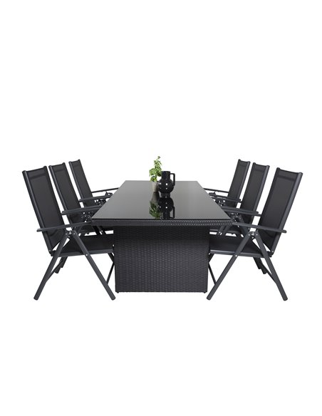Matgrupp Padova med Break matstolar, 200 × 100 cm
