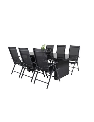 Matgrupp Padova med Break matstolar, 200 × 100 cm
