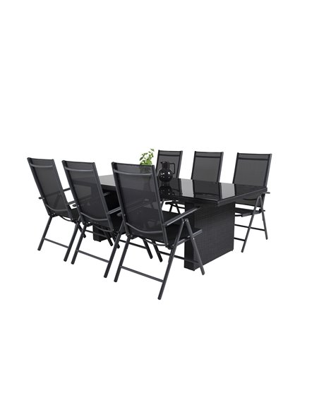 Matgrupp Padova med Break matstolar, 200 × 100 cm