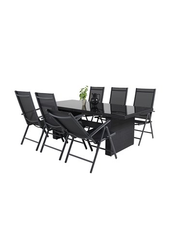 Matgrupp Padova med Break matstolar, 200 × 100 cm