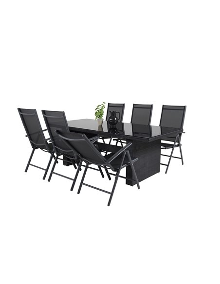 Matgrupp Padova med Break matstolar, 200 × 100 cm
