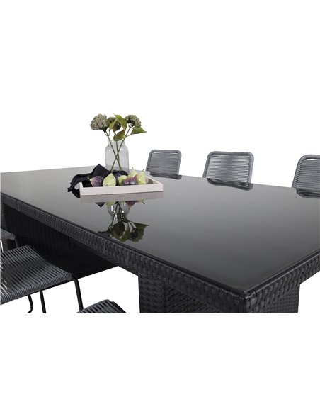 Matgrupp Padova med Lindos matstolar, 200 × 100 cm
