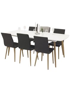 Matgrupp Polar med Windu matstolar, 240 × 100 cm 2
