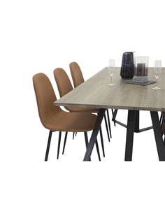 Matgrupp Marina med Polar matstolar, 180 × 90 cm 2