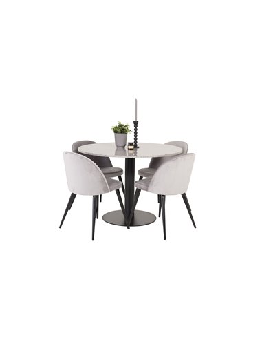Matgrupp Razzia med Velvet matstolar