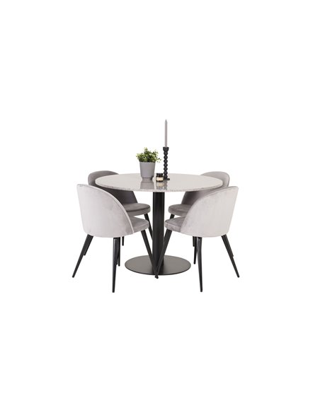 Matgrupp Razzia med Velvet matstolar