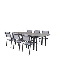 Matgrupp Levels med Copacabana matstolar, 160 × 100 cm 2