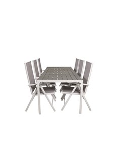 Matgrupp Break med Break matstolar, 205 × 90 cm