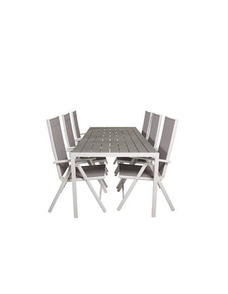 Matgrupp Break med Break matstolar, 205 × 90 cm