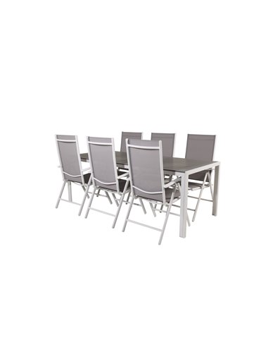 Matgrupp Break med Break matstolar, 205 × 90 cm