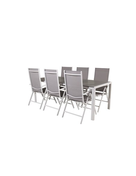 Matgrupp Break med Break matstolar, 205 × 90 cm