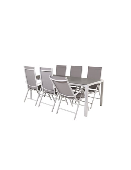 Matgrupp Break med Break matstolar, 205 × 90 cm
