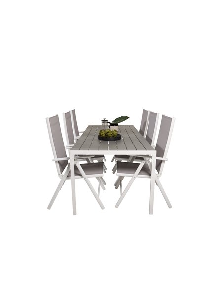 Matgrupp Break med Break matstolar, 205 × 90 cm
