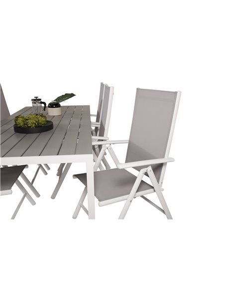 Matgrupp Break med Break matstolar, 205 × 90 cm
