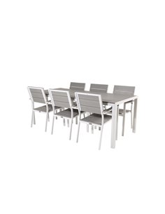 Matgrupp Break med Levels matstolar, 205 × 90 cm 2