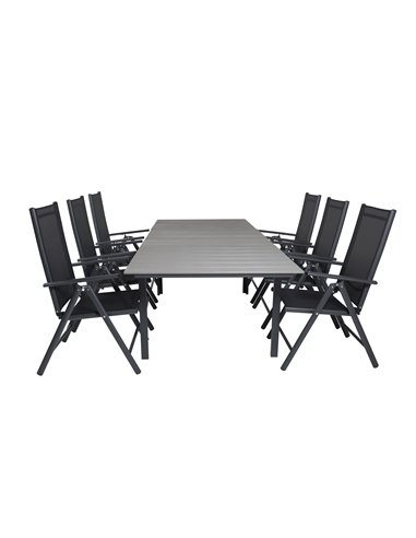 Matgrupp Levels med Break matstolar, 160 × 100 cm