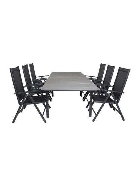 Matgrupp Levels med Break matstolar, 160 × 100 cm