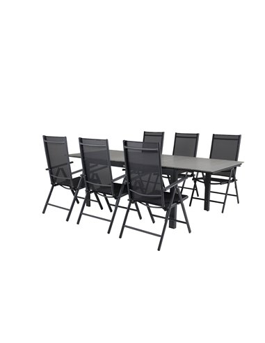 Matgrupp Levels med Break matstolar, 160 × 100 cm