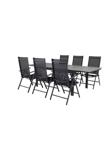 Matgrupp Levels med Break matstolar, 160 × 100 cm