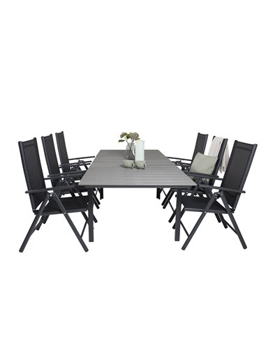 Matgrupp Levels med Break matstolar, 160 × 100 cm