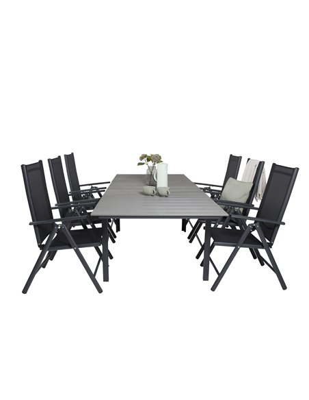 Matgrupp Levels med Break matstolar, 160 × 100 cm
