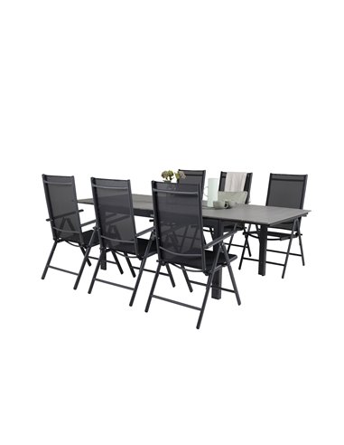 Matgrupp Levels med Break matstolar, 160 × 100 cm