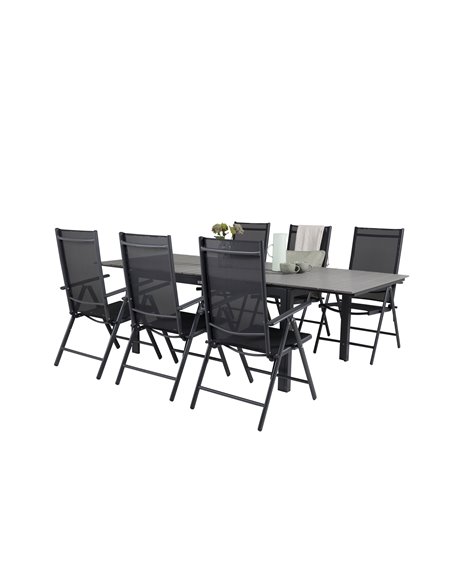 Matgrupp Levels med Break matstolar, 160 × 100 cm