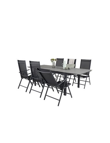 Matgrupp Levels med Break matstolar, 160 × 100 cm