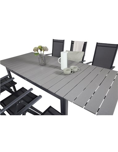 Matgrupp Levels med Break matstolar, 160 × 100 cm