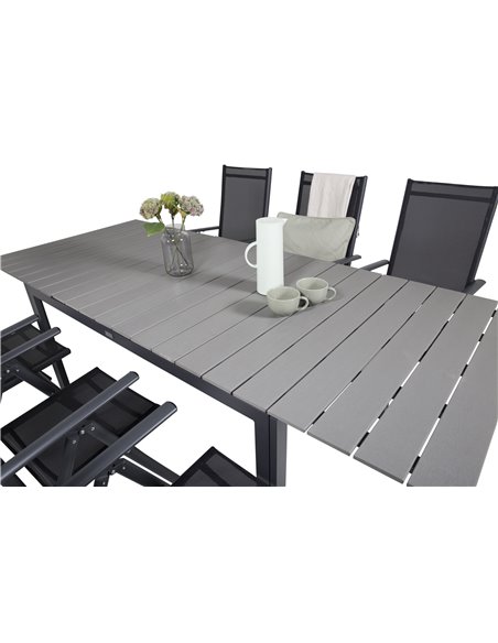 Matgrupp Levels med Break matstolar, 160 × 100 cm