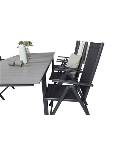 Matgrupp Levels med Break matstolar, 160 × 100 cm